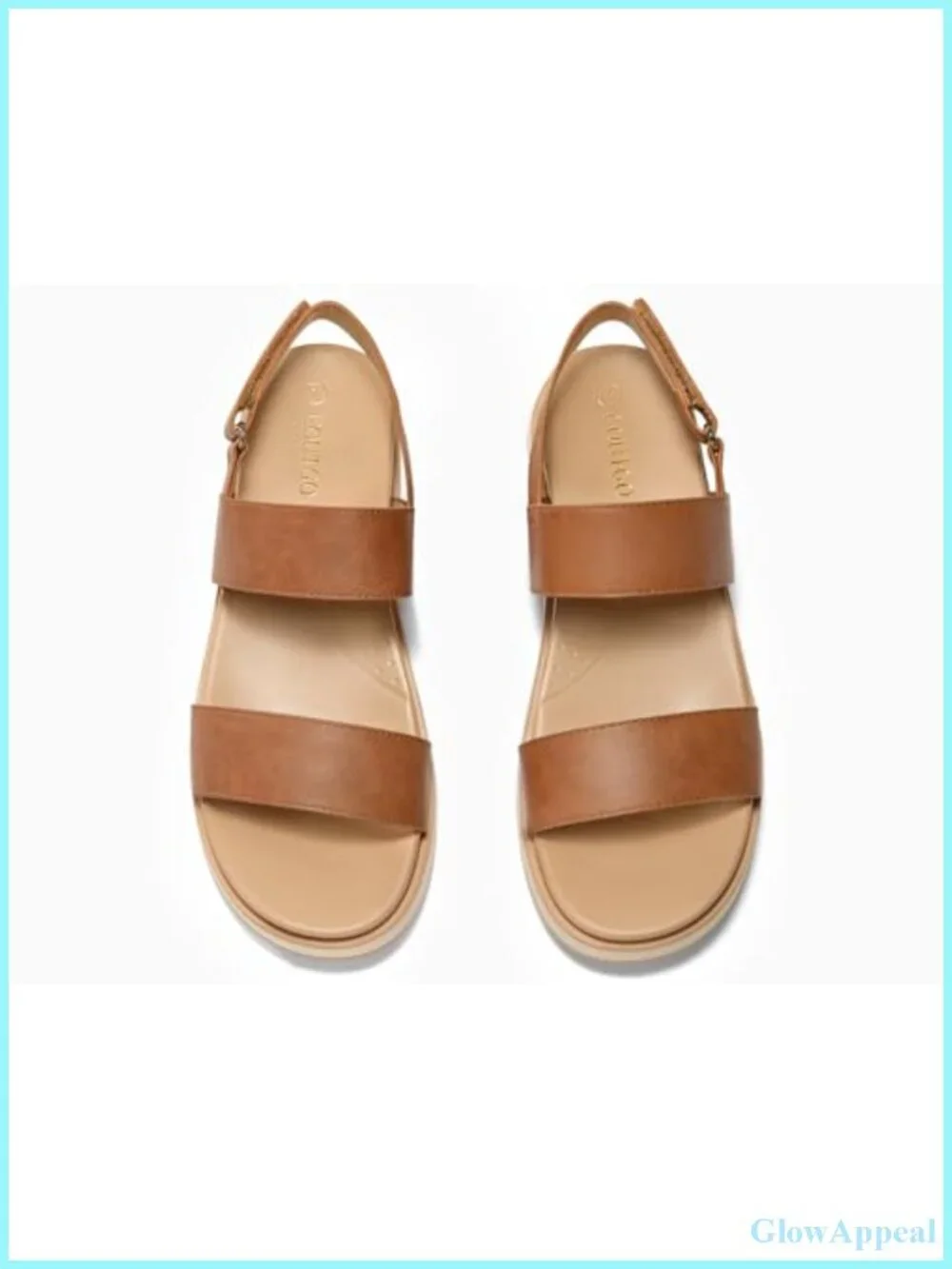 Women's Arch Support Adjustable Strap Platform Sandals Faux Leather